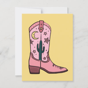 Cowgirl boots postcard