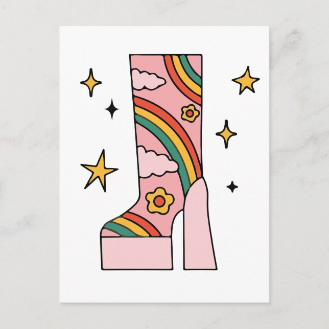 Cowgirl boots postcard (Front)