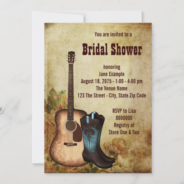 Cowgirl Bridal Shower Invitation (Front)