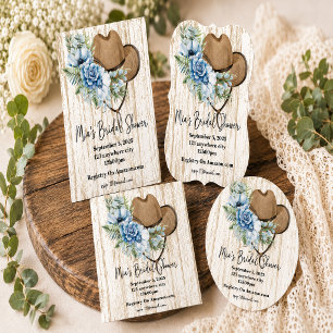 cowgirl bridal shower invitation