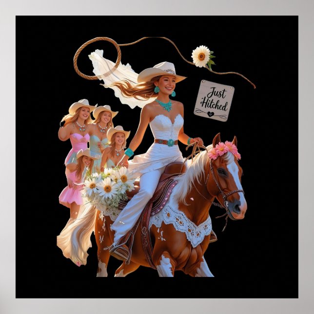 Cowgirl Bride – Summer Ride to Love” Poster (Front)