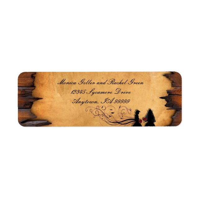Cowgirl Brides Custom Wedding Return Address (Front)
