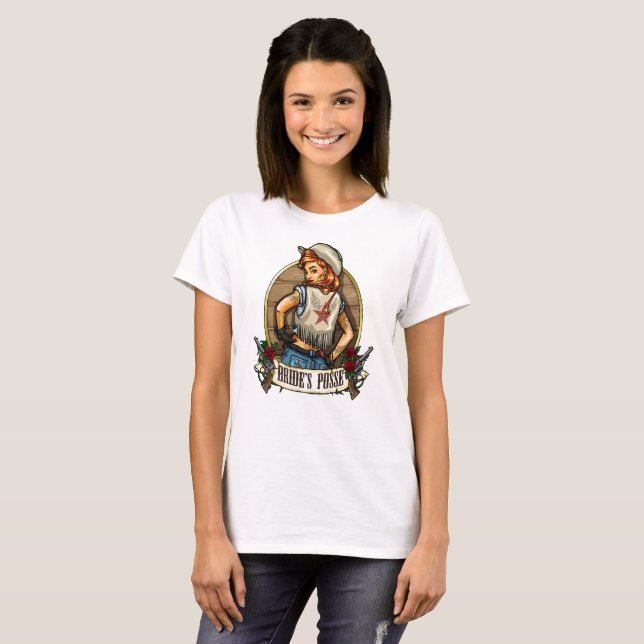 Cowgirl Bride's Posse T-Shirt (Front Full)