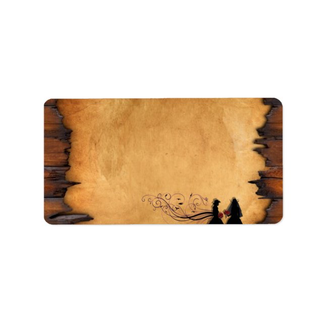 Cowgirl Brides Wedding Blank Address Labels (Front)