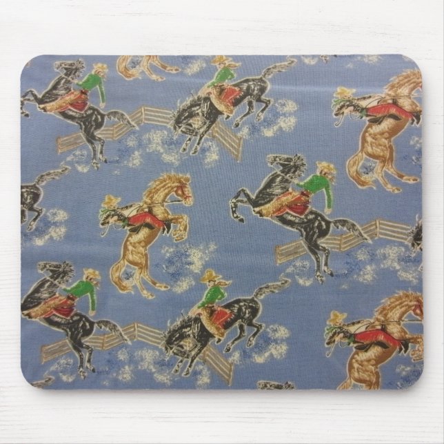 Cowgirl Bronc Rider Mouse Mat (Front)