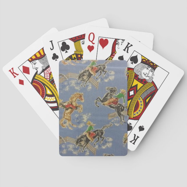 Cowgirl Bronc Rider Playing Cards (Back)