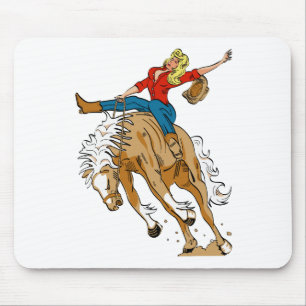cowgirl_broncoback mouse mat