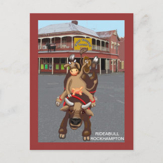 Cowgirl Bullrider Postcard
