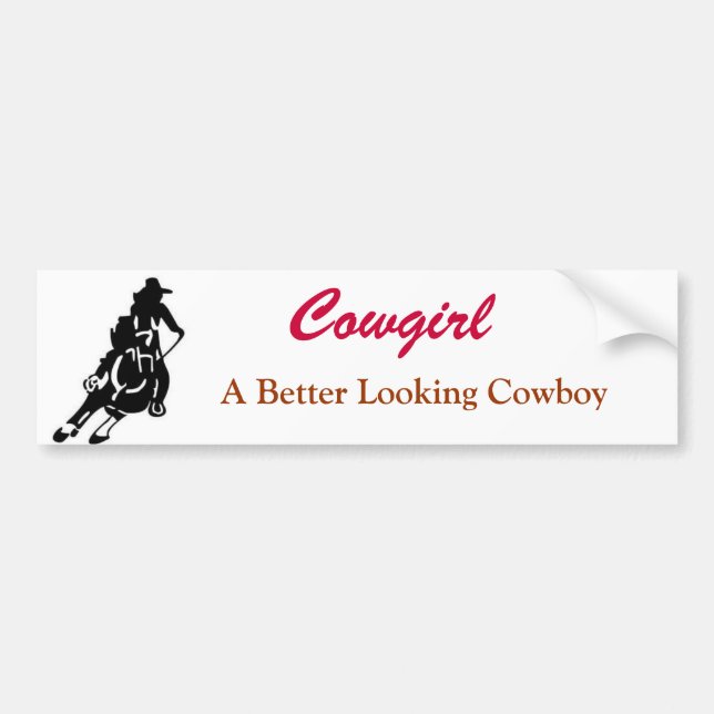 Cowgirl Bumper Sticker (Front)