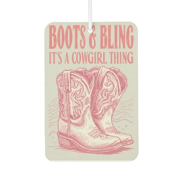 Cowgirl Car Freshner Car Air Freshener (Front)