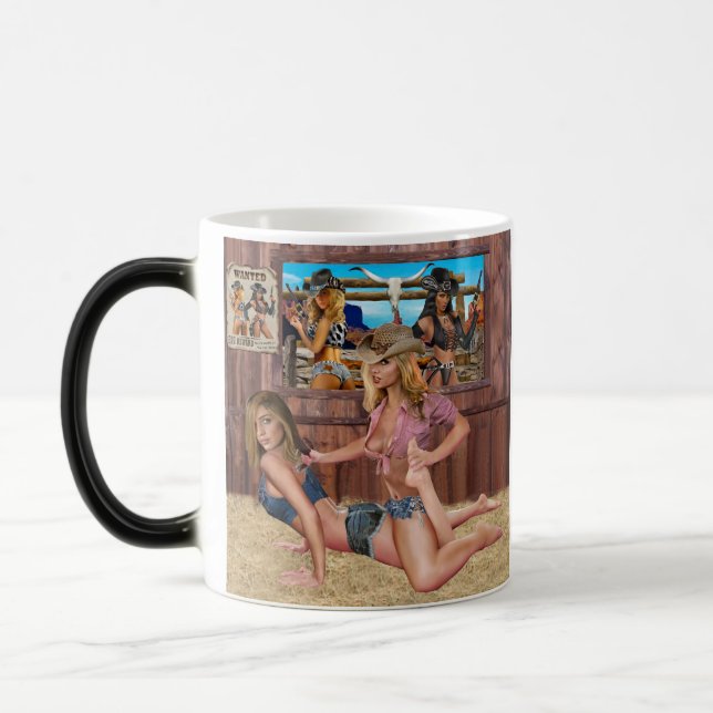 COWGIRL CATFIGHT WRESTLING #2 MAGIC MUG (Left)