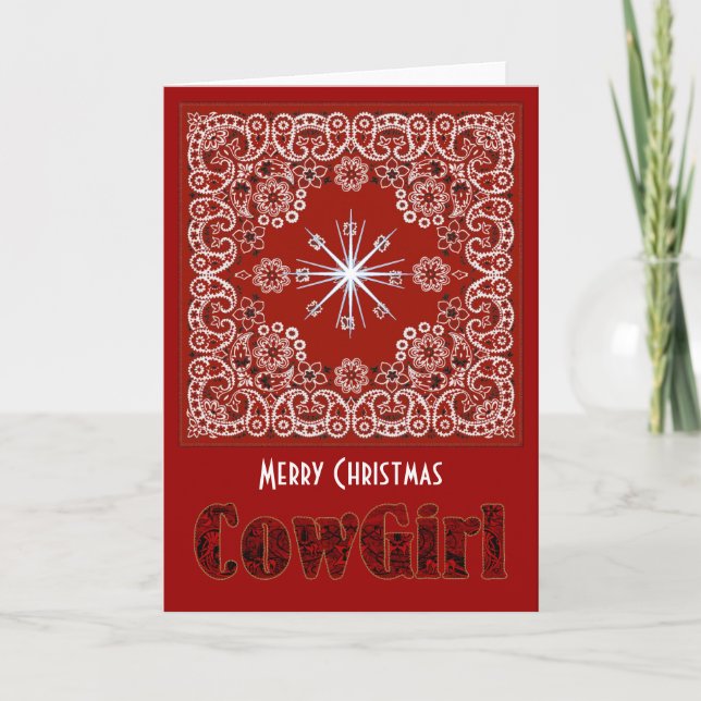 Cowgirl Christmas cards (Front)