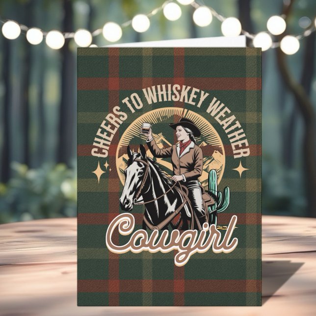 Cowgirl Christmas Holiday Card (Send a little western charm this holiday season with our Cowgirl Merry Christmas and Happy New Year )