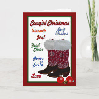 Cowgirl Christmas Holiday Card
