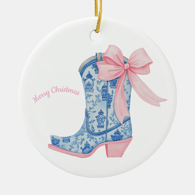 Cowgirl Christmas Ornament (Front)