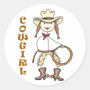 Cowgirl Classic Round Sticker