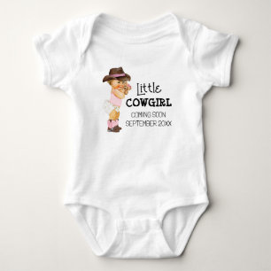 Cowgirl Coming Soon Pregnancy Announcement Baby Bodysuit
