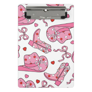 Cowgirl Coquette Pink Mini Clipboard