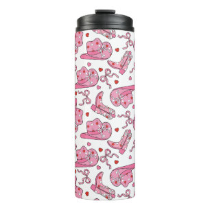 Cowgirl Coquette Pink Thermal Tumbler