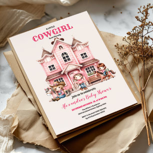 Cowgirl Country Baby Shower Invitation