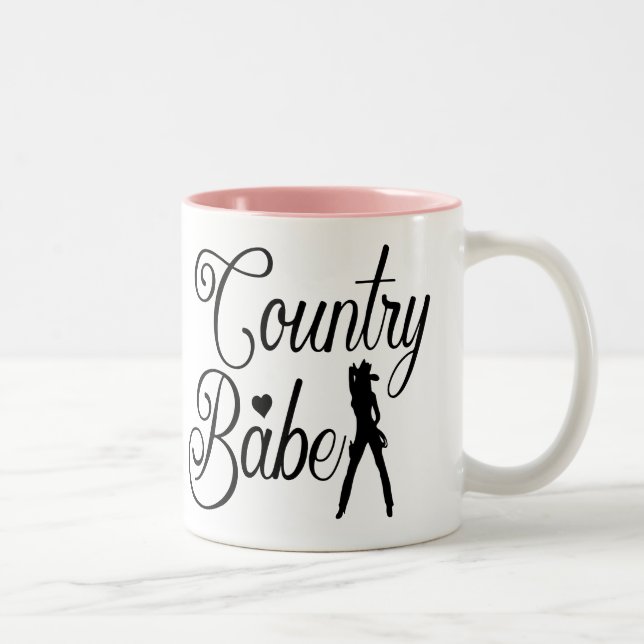 Cowgirl Country Girl Western Line Dancing Rodeo Two-Tone Coffee Mug (Right)