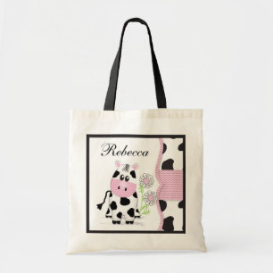 Cowgirl Cow Bag with Chevron Print