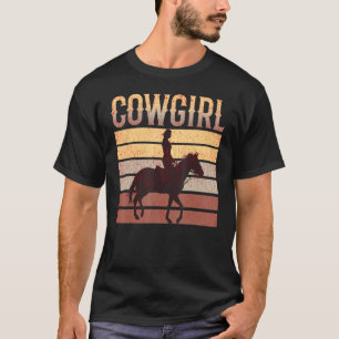 Cowgirl Cow Girl Horse Brown Cowgirl T-Shirt