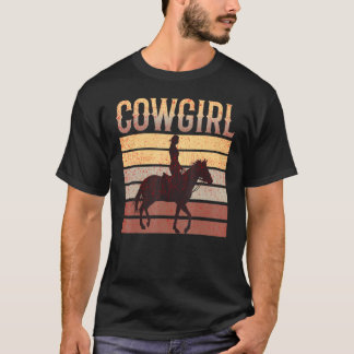 Cowgirl Cow Girl Horse Brown Cowgirl T-Shirt