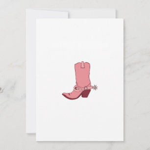 Cowgirl, cowboy boot themed  invitation