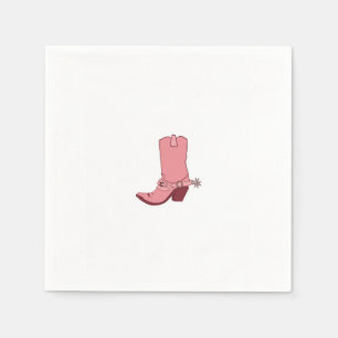 Cowgirl, cowboy boot themed napkin