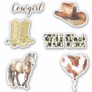 Cowgirl Cowboy Boots Hat Horse Birthday