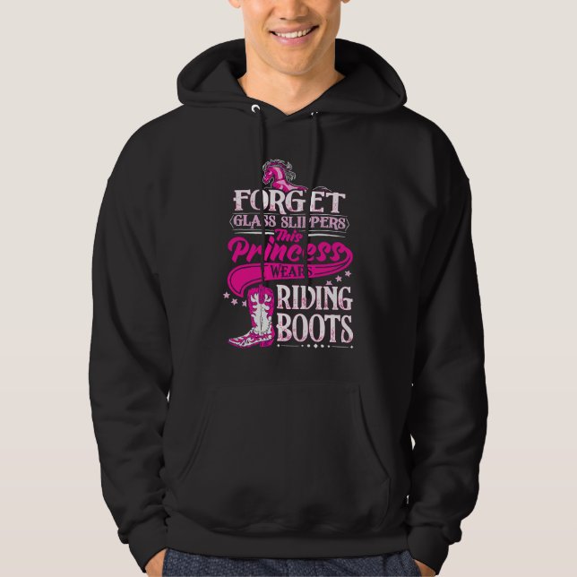 Cowgirl   Cowgirl  Riding Boots Cowgirls Hoodie (Front)