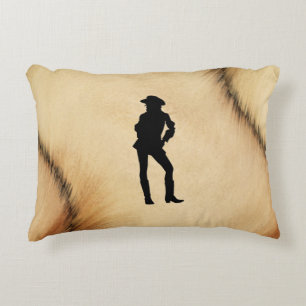 Cowgirl Cowhide Decorative Cushion
