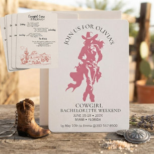 Cowgirl Crew Bachelorette Bash Invitation