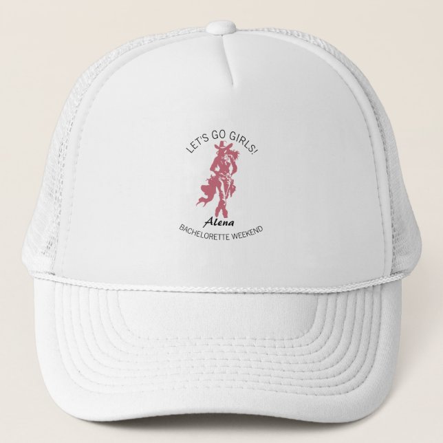 Cowgirl Crew Bachelorette Bash Trucker Hat (Front)