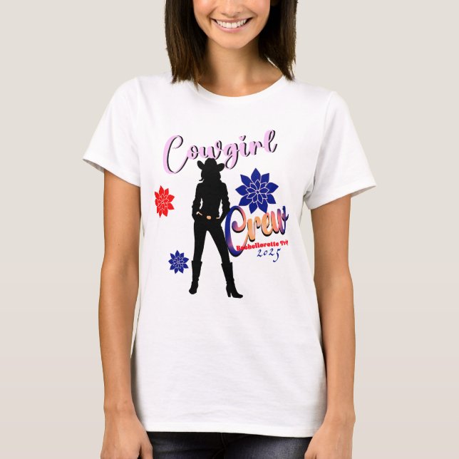 Cowgirl Crew Bachelorette Tee (Front)