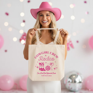 Cowgirl Crew Rodeo Personalised Bachelorette Party Tote Bag