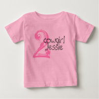 Cowgirl Customisable 2nd Birthday Tshirt