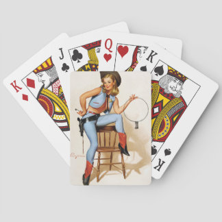 Cowgirl Deputy Pin Up Playing Cards