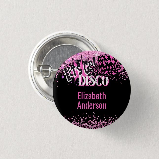 Cowgirl Disco Bachelorette Lets Go Last Ride Rodeo 3 Cm Round Badge (Front & Back)