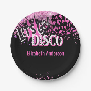 Cowgirl Disco Bachelorette Lets Go Last Ride Rodeo Paper Plate