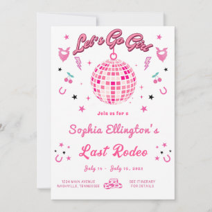 Cowgirl Disco Bachelorette Weekend Itinerary  Invitation