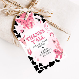 Cowgirl Disco Birthday Party Favour Tags