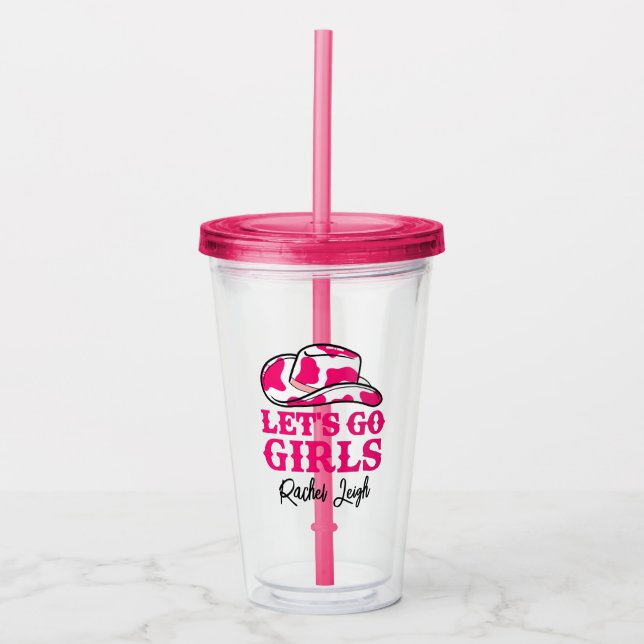 Cowgirl Disco Last Rodeo Bachelorette Acrylic Tumb Acrylic Tumbler (Front)