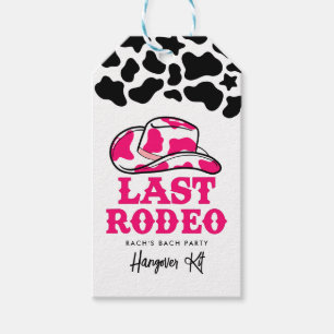 Cowgirl Disco Last Rodeo Bachelorette Hangover Kit Gift Tags