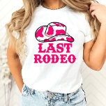 Cowgirl Disco Last Rodeo Bachelorette T-Shirt<br><div class="desc">A fun cowgirl design with hot pink and orange detail</div>