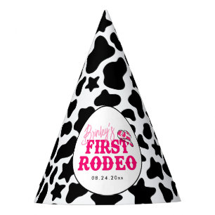 Cowgirl Disco Pink First Rodeo Party Hat