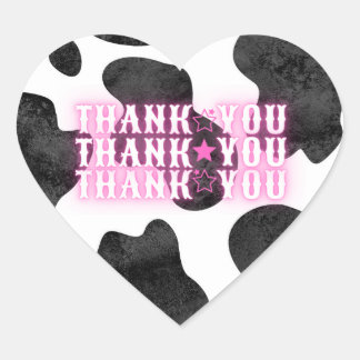 Cowgirl Disco Thank You Heart Sticker