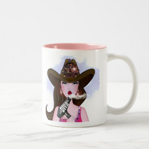 "Cowgirl Diva Hair Stylist " Two-Tone Coffee Mug