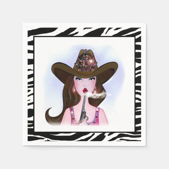 "Cowgirl Diva" Napkin (Front)